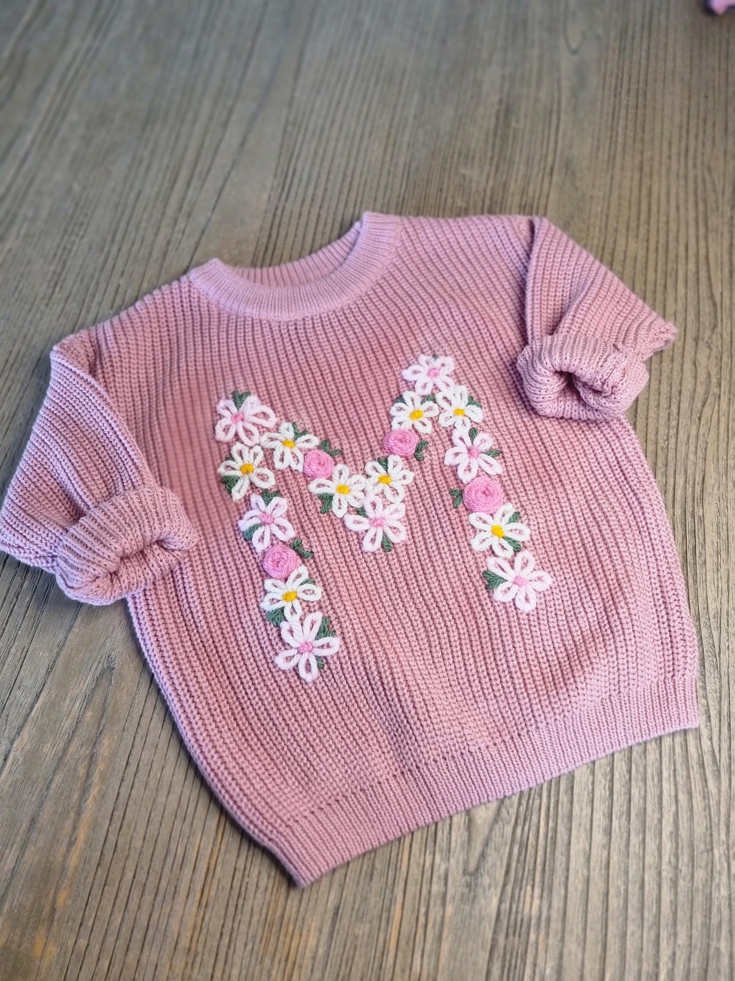 Floral Letter Jumper