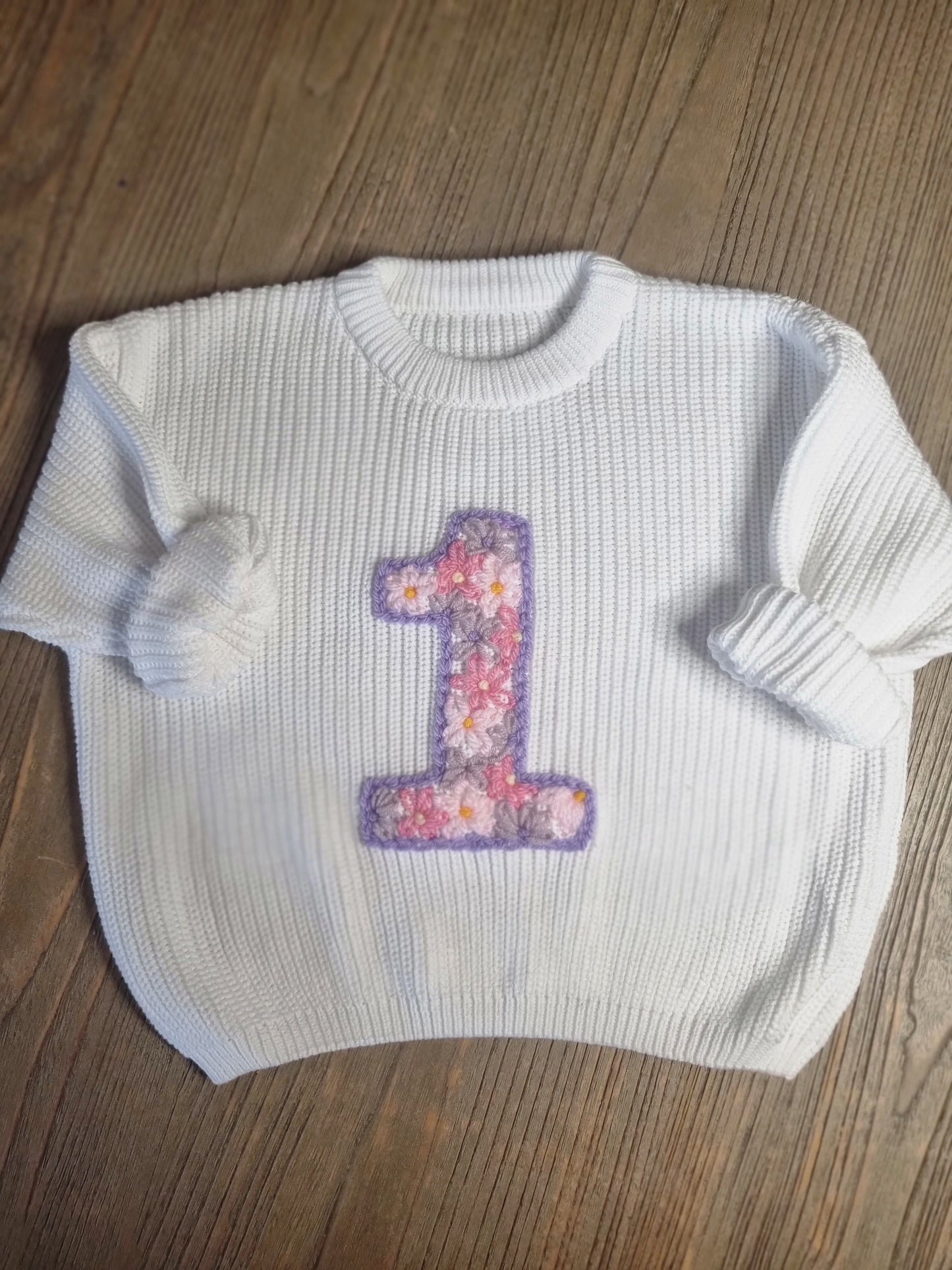 Floral birthday jumper