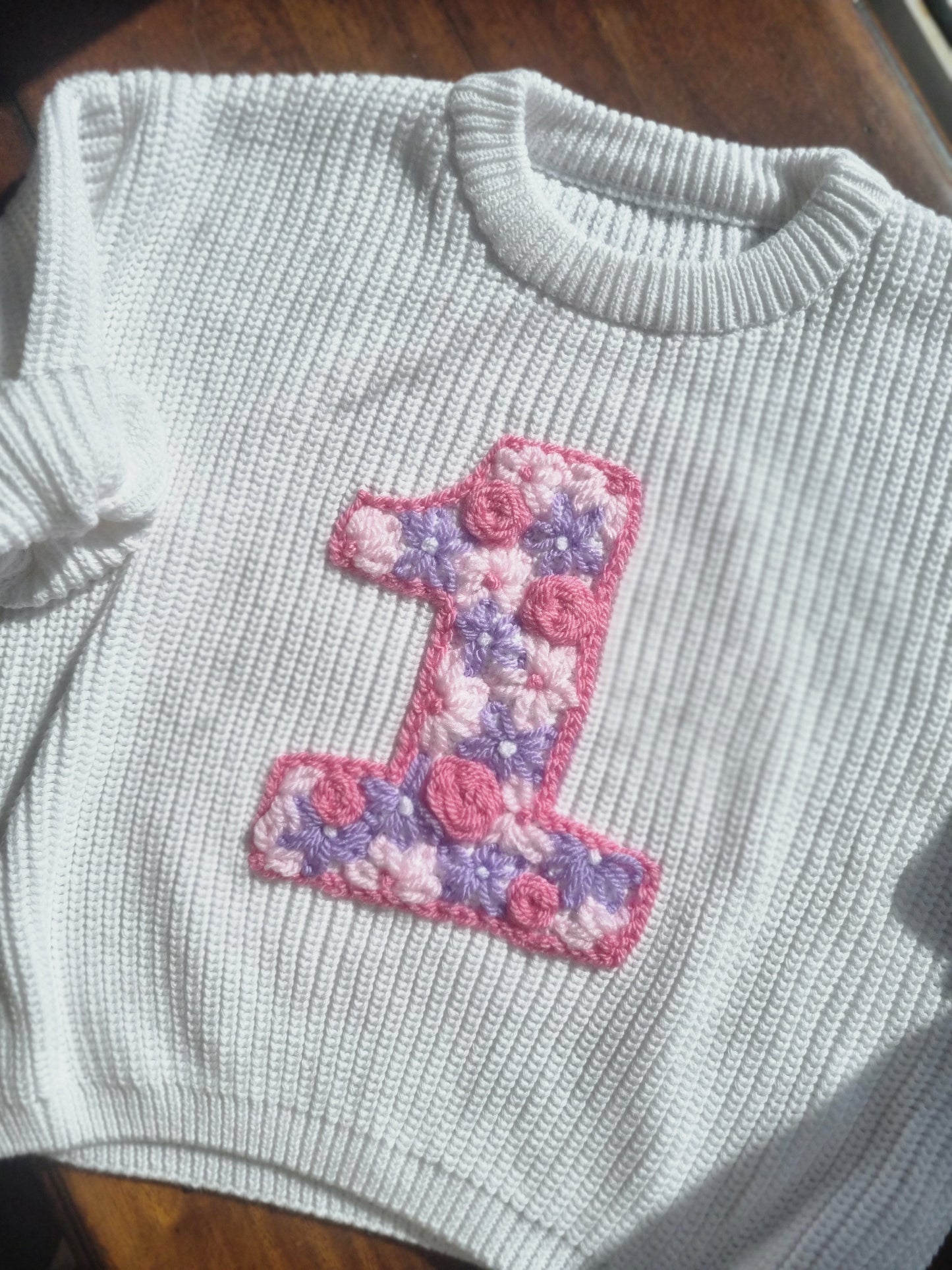 Floral birthday jumper